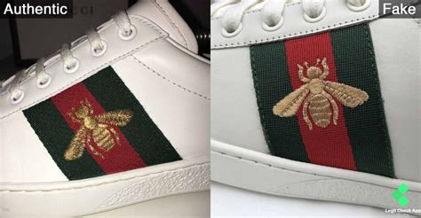 gucci sneakers bee fake vs real|gucci bees and stars sneakers.